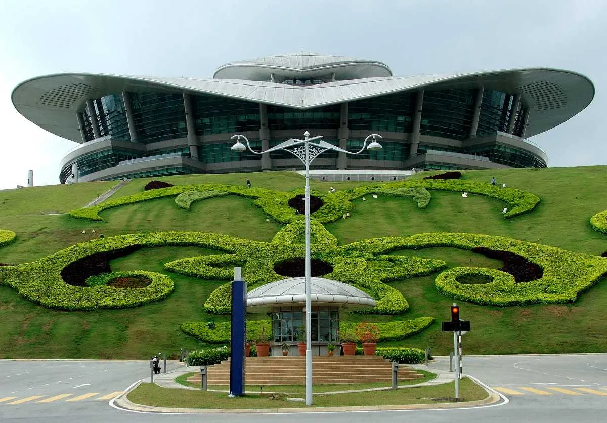 Putrajaya International Convention Centre overlooking the boulevard