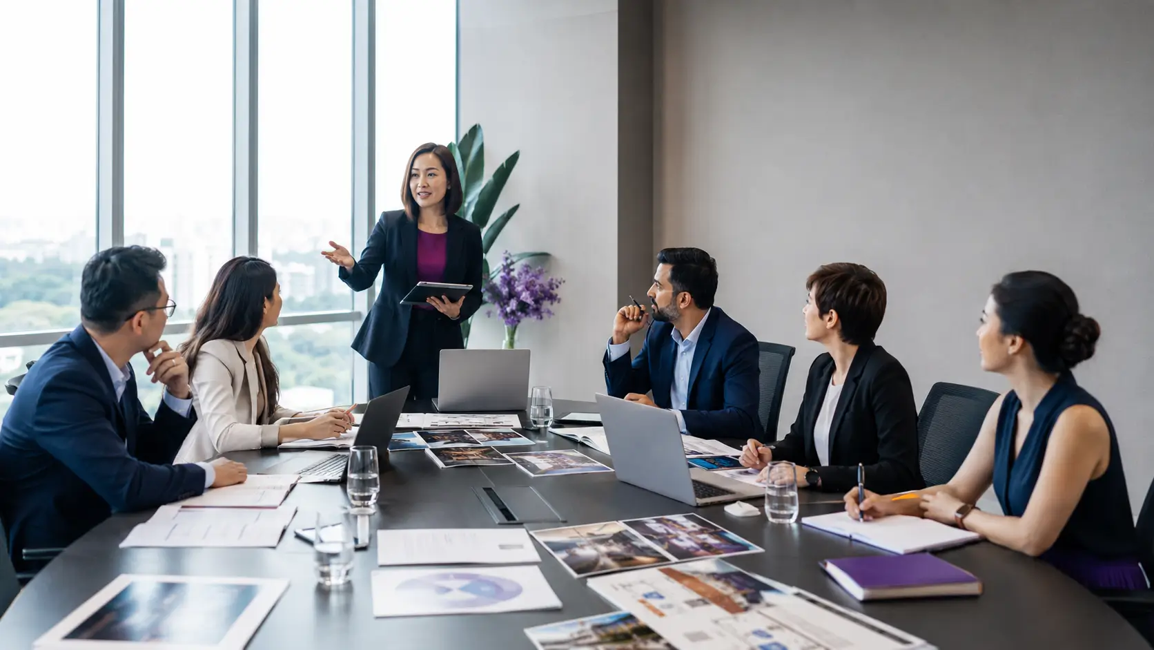 Corporate buyers discussing how to choose a MICE agency in Singapore or Malaysia